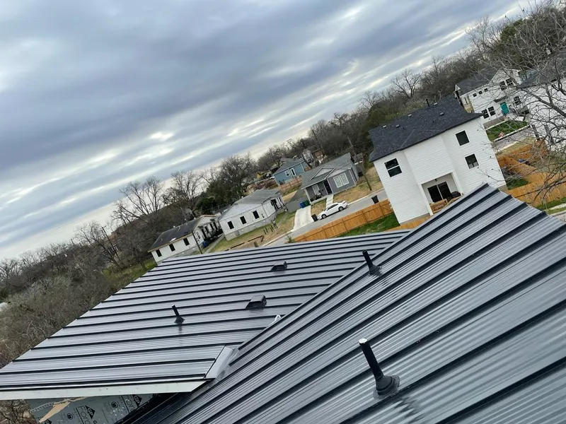 Standing seam metal roof panels with vents for Skylight Repair in Highland Heights